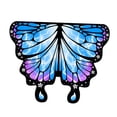 thumbnail image 1 of Disfraz de alas de mariposa para niños, chal novedoso para regalos de fiesta, cumpleaños, espectáculos. Azul púrpura, 1 of 9