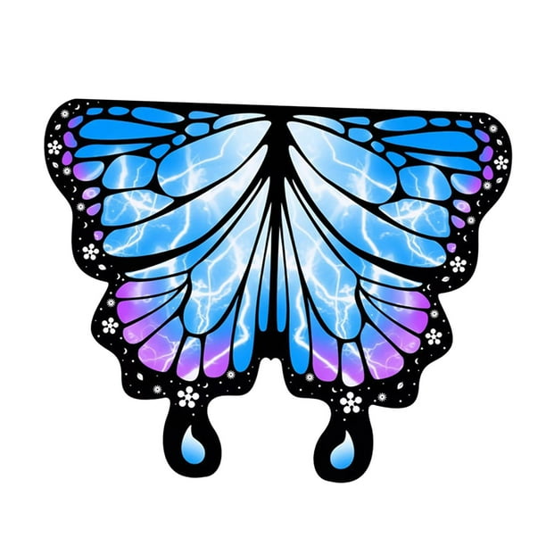 Disfraz de alas de mariposa para niñas, regalo infantil, ropa para disfrazarse para espectáculos escénicos Azul púrpura