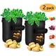 thumbnail image 1 of Macetas de tela no tejida, paquete de 2 bolsas de cultivo de 7 galones, material grueso para uso prolongado, asas reforzadas para portabilidad, diseño transpirable que promueve raíces saludables,, 1 of 8