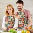 thumbnail image 3 of Multicolor Christmas Apron-Garden Aprons for Women with Pockets-Cotton Linen Waterproof Kitchen Cooking Gardening Aprons Adjustable for Kitchen,Cooking,BBQ and Salon 32"x27", 3 of 7