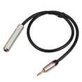 thumbnail image 2 of Enchufe de 3,5 mm a cable de 6,35 mm para línea de de amplificador de micrófono de guitarra eléctrica CUTICAT Conector de línea de audio, 2 of 8