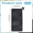 thumbnail image 2 of 10PCS Small Mesh Bags Black Polyester Drawstring Laundry Net Bag 8x4 Inch Mini Rectangle Cord Lock Closure Jewelry Gift Mesh Pouch for Travel Gym Wedding Party Kitchen Home Storage, 2 of 6