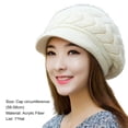thumbnail image 4 of Dengjunhu Womens Knit Visor Beanie Newsboy Cap Winter Warm Hat Cold Snow Weather Girl, 4 of 4