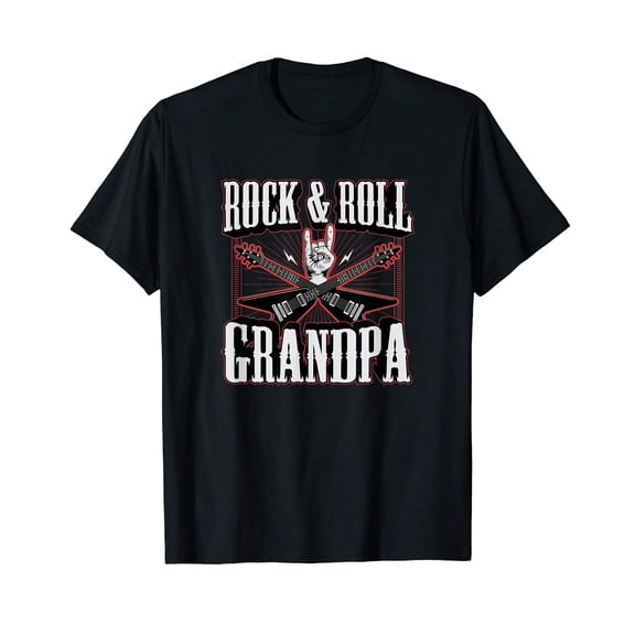Vintage Rock and Roll Grandpa Guitar Musician T-Shirt for Music Lovers
