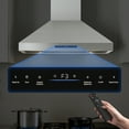 thumbnail image 6 of 48 Inch 1200 CFM Ducted Wall Mount Range Hood in in Stainless Steel, With Remote Control and LED Light, 6 of 10