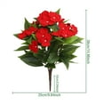 thumbnail image 4 of Clearance!1 Pcs Artificial Impatiens Flowers for Outdoors Faux Impatiens Bushes White Silk Flowers Greenery Artificial Impatiens Bouquet for Patio Lawn Garden Pot Hanging Basket Porch Decoration, 4 of 10