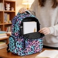 thumbnail image 5 of Xoenoiee Colorful Leopard Pattern Backpack for Girls Kids Schoolbag Backpack Large Bookbags Daypack Lightweight Schoolbag with Side Pocket Elementary School Bookbag Satchel Daypack, 5 of 7