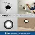 thumbnail image 5 of Uxcell 4-Pack Goof Rings for 6" Recessed Lights, 5.9" ID 8.1" OD Durable Steel Trim Ring Flush Mount Black, 5 of 6