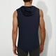 thumbnail image 4 of Blusa sin mangas con capucha para hombre, color liso, informal, deportiva, sin mangas, con capucha, de poliéster, 4 of 5
