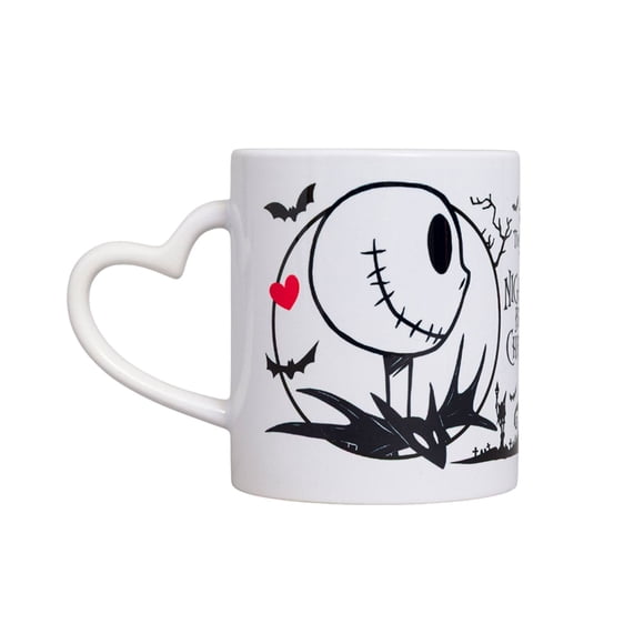 The Nightmare Before Christmas Heart Jack and Sally 312ml Mug