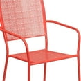 thumbnail image 5 of Bowery Hill Steel Metal Integrated Arms Patio Chair in Coral Pink, 5 of 9