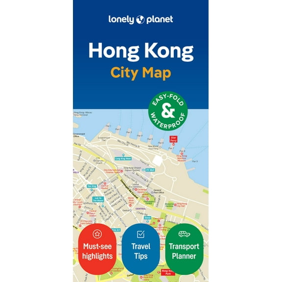 Map Lonely Planet Hong Kong City Map: Durable, Waterproof, Easy-Fold Planning Map with Attractions & Walking Tours, (Paperback)