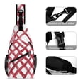 thumbnail image 3 of Full Print Chest Bag 8×15in Outer Large Bag On Both Sides Of Mesh Bag Inside Pocket Design Sponge Pad Shoulder Strap Crimson Moroccan Trellis Hand-drawn Sketch_2, 3 of 8