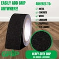 thumbnail image 5 of GRIP Black Aluminum Waterproof Anti-Slip Tape | 80 Grit Safety Tape Indoor/Outdoor (4" x 34'), 5 of 8