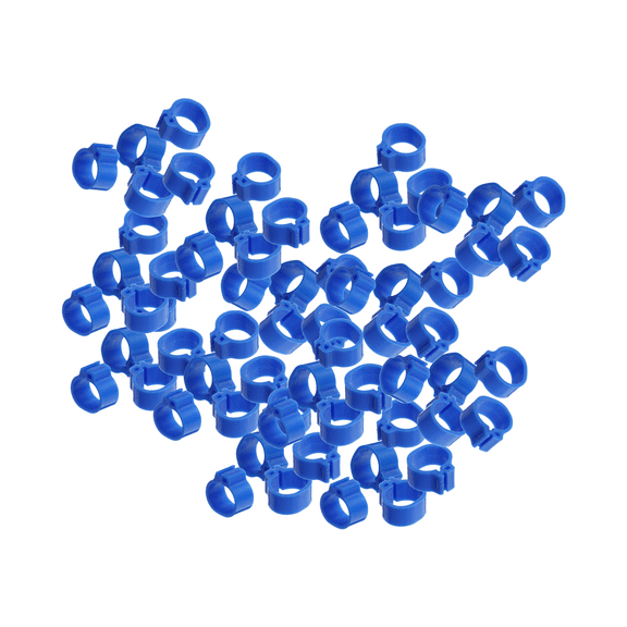 Mutmorningal 100pcs 10mm Racing Pigeon Leg Rings Bird Rings Leg Bands for Pigeon Parrot Finch Canary Hatch Poultry Rings Dark Blue
