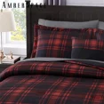 thumbnail image 6 of Amberspace Plaid Design 5-piece Bed in a Bag Comforter Set with Sheets,Red,Twin XL, 6 of 8