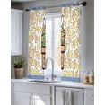 thumbnail image 5 of Easter Sheer Curtains 39 Inch Length 2 Panels Set for Living Room/Bedroom, Bunny Ears Spring Yellow Flowers Potted Plant Pastoral Kitchen Curtains Grommet Curtains Window Treatments 27.5"x39"x2, 5 of 7