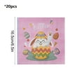 thumbnail image 3 of Easter Bunny Themed Paper Napkins, Holiday Party and Dinner Decoration Napkins, Food Grade Disposable Table Napkins, Festive Table Setting for Gatherings, Cute Bunny and Egg Print Design, 3 of 6
