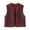 Brick Red-A, variant on Womens Jackets Fall Boho Vintage Floral Embroidered Vest Tops Cowgirl Ethnic Style Waistcoat Lightweight Coat