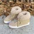 thumbnail image 4 of Willtoo Winter Women's Snow Boots Short Barrel,Plus Size, Fleece Lined Thickened Boots for Cold Weather Beige, 4 of 6