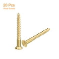 thumbnail image 3 of Unique Bargains 20Pack M5 x 45mm Brass Slotted Drive Flat Head Wood Screws Self Tapping Screw, 3 of 6