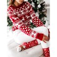 thumbnail image 6 of Yesfashion Women's Ugly Christmas Sweaters Snowflake Reindeer Long Sleeve Knit Xmas Sweater Pullover Tops, 6 of 6