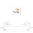 thumbnail image 3 of Creative Products Let's Roll Corgi 24x24 Canvas Wall Art, 3 of 5