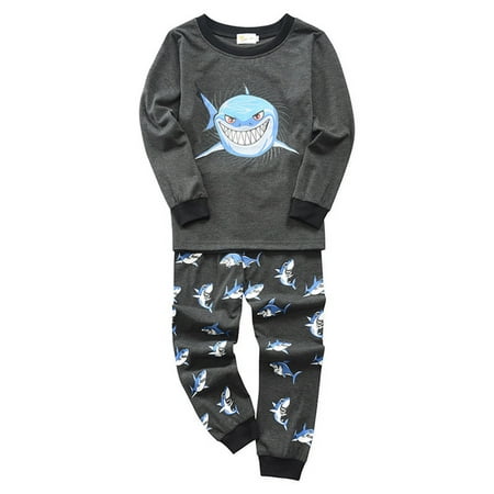 

GYRATEDREAM 2-8T 2 Piece Boys Girls Pajamas Sets Kids Toddler Sleepwear Clothes T Shirt Pants Loungewear Set