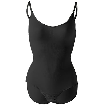 

Strapless Shapewear Bodysuit Solid Color Shapewear Backless Tight Fitting Push Up Body Sculpting Underwear Slimmer Body Shaper Black L