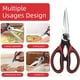 thumbnail image 2 of Tijeras de cocina para uso general, paquete de 2, tijeras para carne Raptor de alta resistencia, tijeras de cocina aptas para lavavajillas, tijeras multifunción de acero inoxidable para, 2 of 6