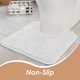 thumbnail image 5 of Alfombrilla de baño en forma de U, extrasuave y afelpada, superabsorbente. Lavable y seca a máquina (50 x 60 cm, blanco)., 5 of 7