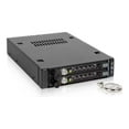 thumbnail image 2 of ICY DOCK Rugged Full Metal 2 x 2.5â€ SATA/SAS HDD & SSD Mobile Rack for External 3.5" Drive Bay with Key Lock & Thumb Screw Design | ToughArmor MB492SKL-B, 2 of 13