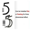 thumbnail image 5 of 6 Inch NACH Floating Mount Shadow House Address Number For Outside or Inside, Metal Modern House Numbers For Mailbox, Front Door, Maximum Rust Protection, Black Aluminum, Number 5, HH-SDW6-BLK-5, 5 of 5