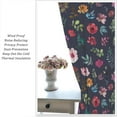 thumbnail image 5 of Floral Blackout Curtains, Watercolor Floral Boho Flower Decoration Curtains Window Treatments for Living Room Bedroom Kithen Decor 2 Panel Sets, 52x84 Inch, 5 of 6