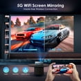 thumbnail image 6 of 5G/2.4G WiFi & Bluetooth Projector, 1080P LED Home Theater, 4K Support, 300" Display, Keystone, Built-in Hi-Fi Speaker, 6 of 7