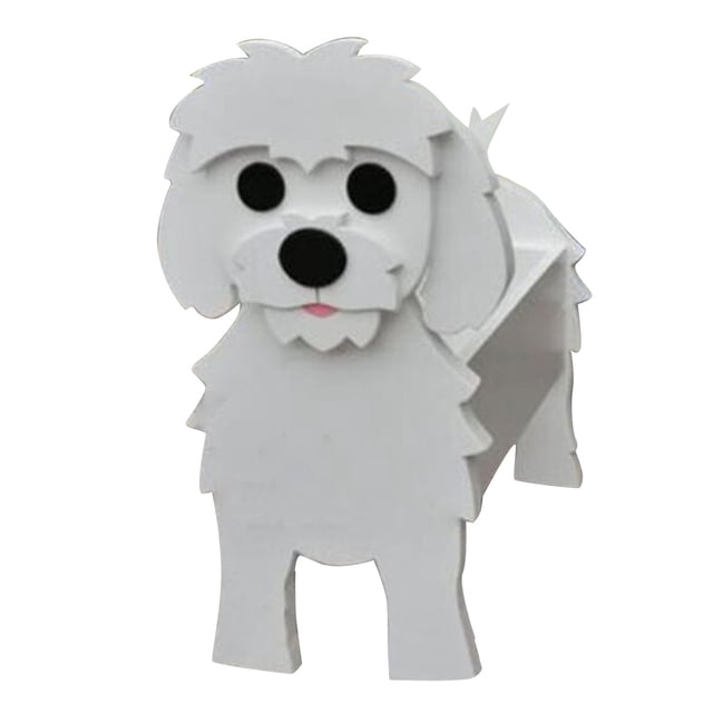 Jierger 1 Pce Mignon Pot de Fleurs en Forme d'Animal pour Chien, Pot de Fleurs Décoratif Robuste et Conteneur de Rangement, Résistant aux Intempéries pour Jardin Patio Porche Maison Intérieur Extérieur