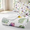 thumbnail image 4 of Erosebridal Kawaii Hummingbird Twin Quilt Set,Cute Tropical Twin Coverlet Set,White Green,2 Pieces,1 Bedspread and 1 Pillowcase, 4 of 7