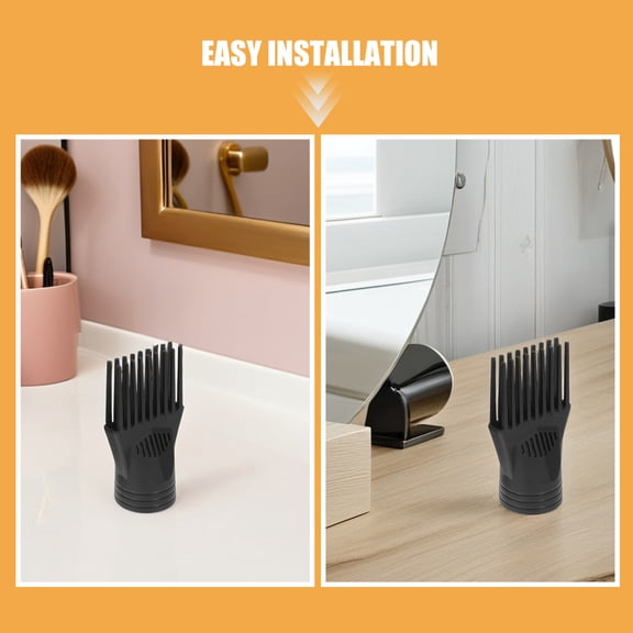 OUNONA Black Blow Dryer Comb Tool with Focused Airflow for Professional Hair Styling