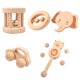 thumbnail image 1 of 5 piezas Montessori juguetes mordedor de sonajero campana y juguete de para el aprendizaje de Motor fino Sunnimix juguetes sonajeros de madera, 1 of 7
