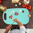 thumbnail image 2 of Tainini Plastic Cutting Boards for Kitchen, Double-sided Extra Large Cutting Board, Easy Grip Handle Non-Slip with Grinding Area(Green), 2 of 7