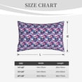 thumbnail image 4 of Pofeuu Skull Flower Blue Print Polyester Microfiber Plush Pillowcases, Super Soft and Cozy Pillow Case Covers with Envelop Closure（Pillow core not included）-14"x20", 4 of 6