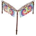 thumbnail image 3 of Showman Rainbow Tie Dye Headstall & Breast Collar Set w/ Fringe, 3 of 3