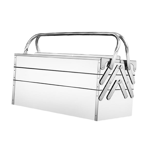 Caja de almacenamiento de herramientas, organizador de herramientas, Maleta, contenedor de herramientas portátil, contenedor para taller de garaje, ma 460 mm Tres capas