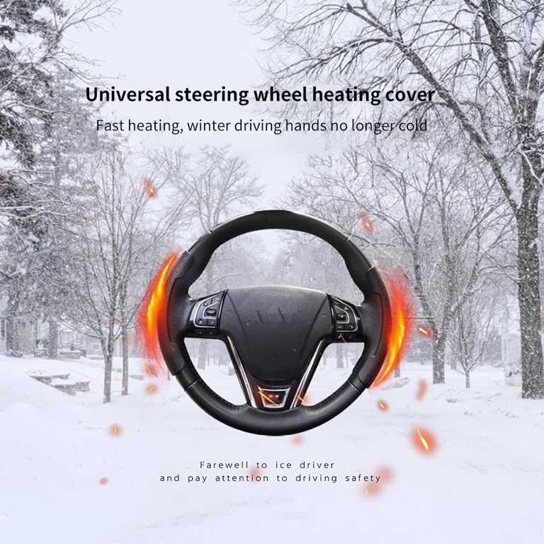 Heating Heated Steering Wheel Cover Warm Car Steering Wheel Heating Cover  One-Key Intelligent Temperature Control