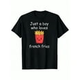 thumbnail image 2 of MAWOTEA Chicken Nugget OR Fries Lover Funny Graphic T-shirt for Kids,Black Fabric 100% Cotton, 2 of 5