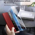 thumbnail image 2 of For Huawei Mate X6 Case View Window Auto Wake Sleep Leather Flip Phone Cover Litchi Texture - Black, 2 of 5