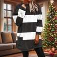 thumbnail image 5 of Womens Long Length Fall Clothes, Long Sleeve Pullover for Women Plus Size Fashion Warm Fleece Color Patchwork Crewneck Sweatshirts with Pockets, 5 of 6