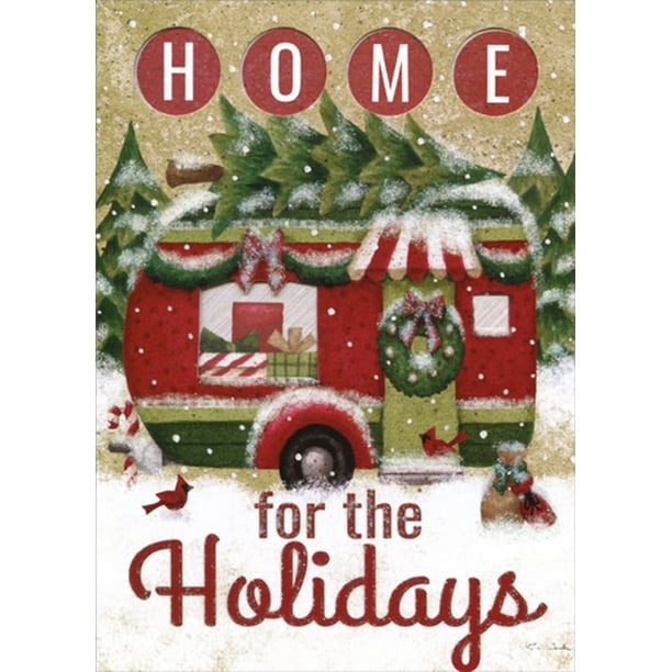 Lpg Greetings Holiday Trailer Tina Wenke Die Cut Christmas Card Walmart Com Walmart Com