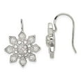 thumbnail image 3 of 925 Sterling Silver CZ Snowflake Earrings, 3 of 6