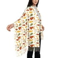 thumbnail image 5 of Cauagu Autumn Pears Print Women Wrap Shawl tassels Scarves Retro Scarf 77.6"X28.3", 5 of 8